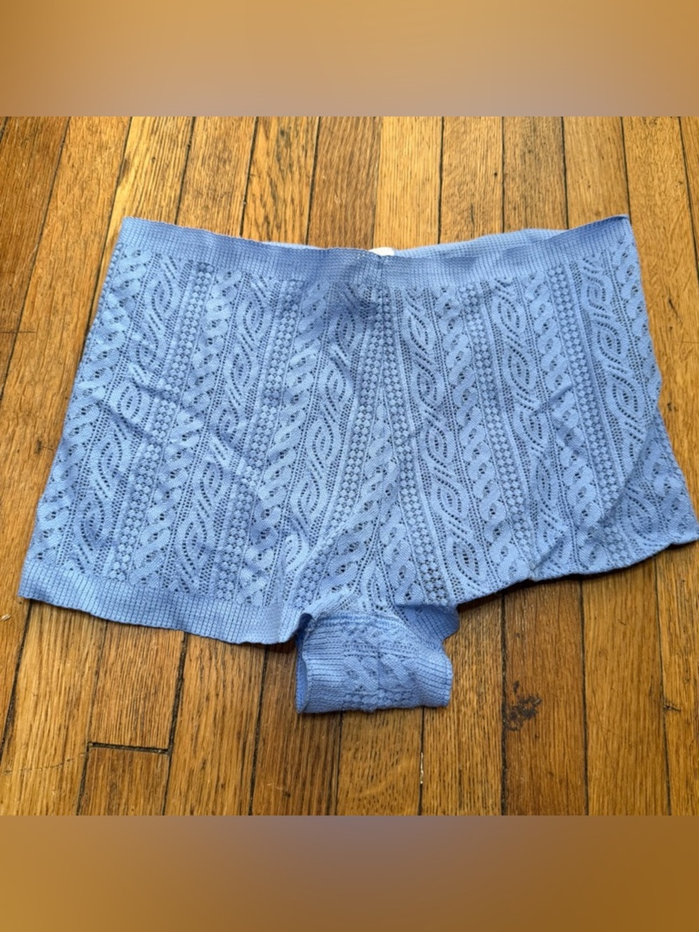 Aerie Bikini Light Blue Knit Boyshorts - Size Small